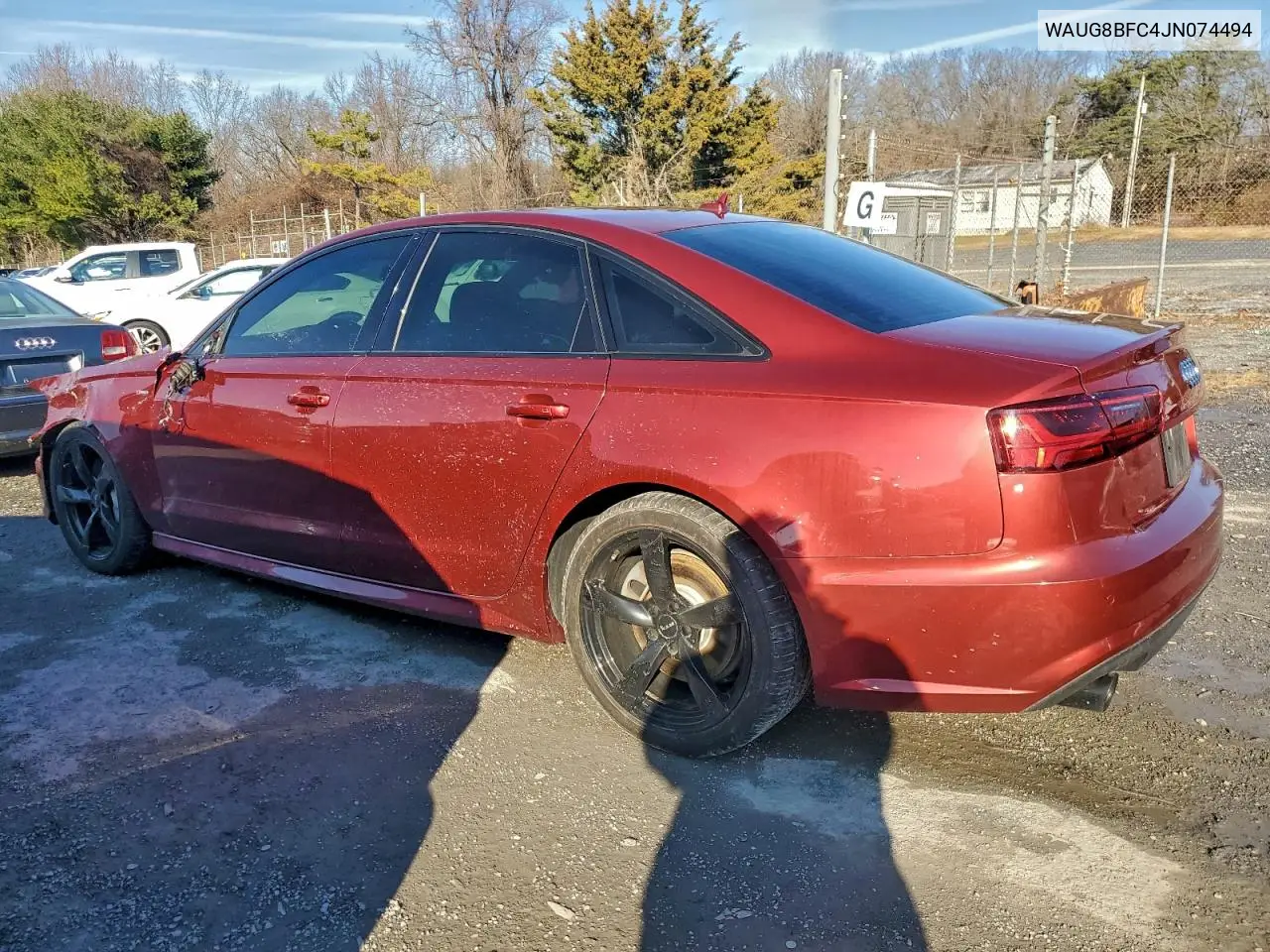 WAUG8BFC4JN074494 2018 Audi A6 Premium Plus