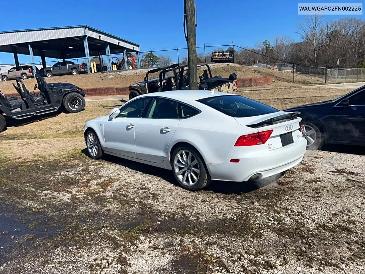 WAUWGAFC2FN002225 2015 Audi A7 Premium Plus