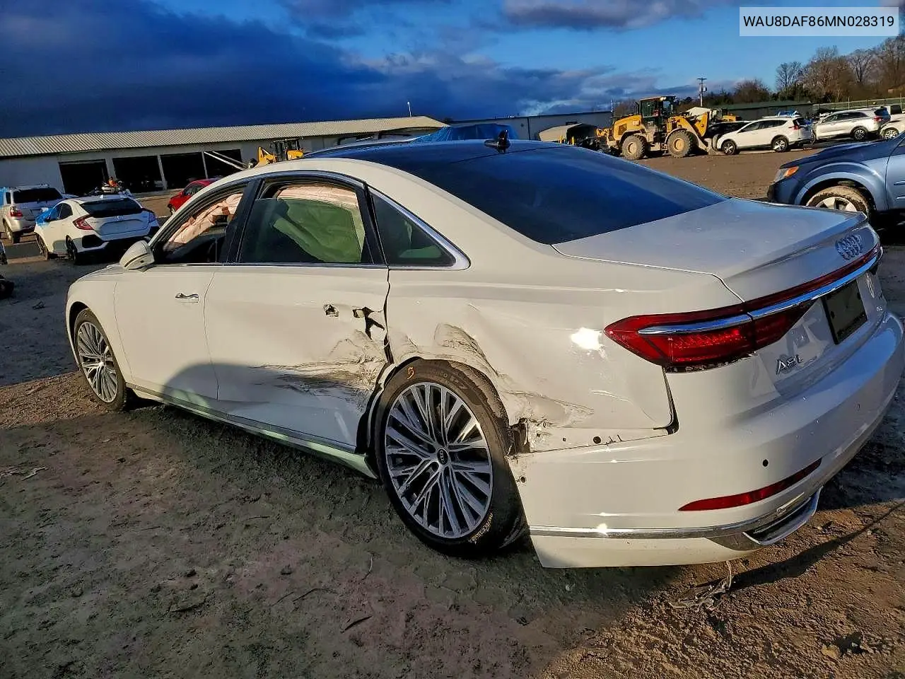 2021 Audi A8 L VIN: WAU8DAF86MN028319 Lot: 76725155