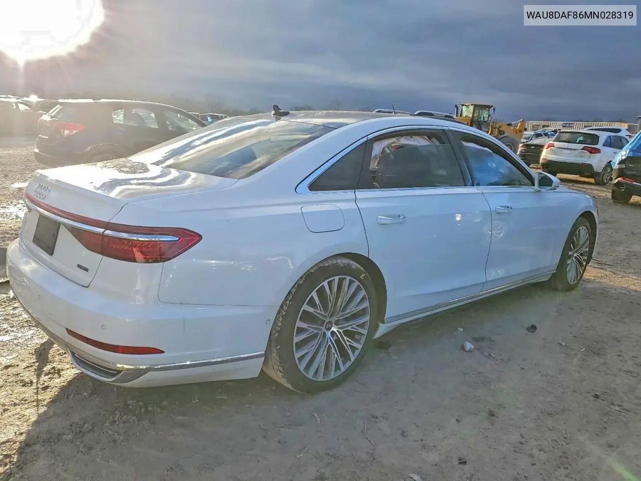2021 Audi A8 L VIN: WAU8DAF86MN028319 Lot: 76725155