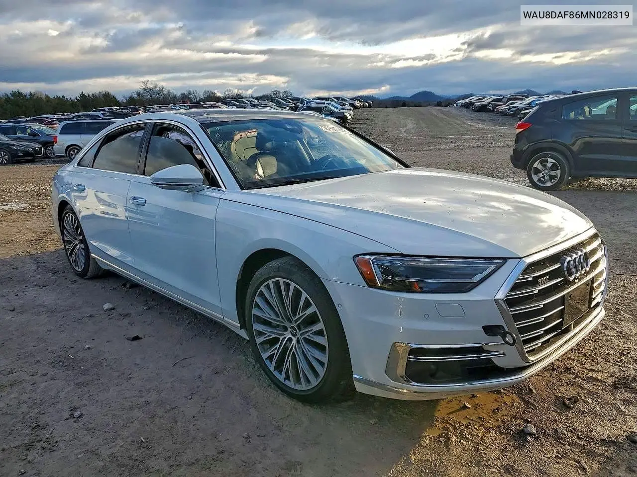 2021 Audi A8 L VIN: WAU8DAF86MN028319 Lot: 76725155
