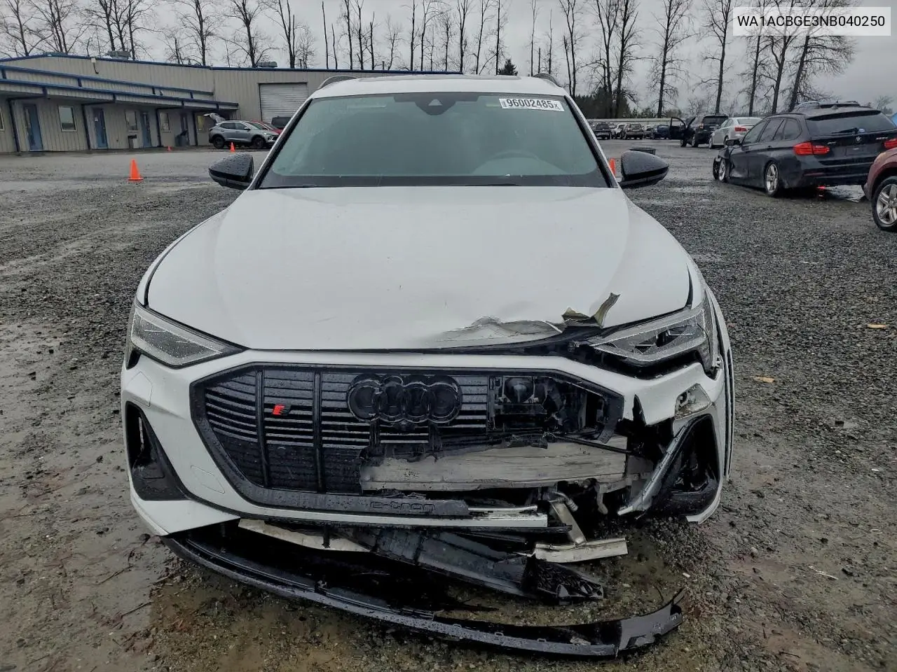 WA1ACBGE3NB040250 2022 Audi E-Tron S Premium Plus