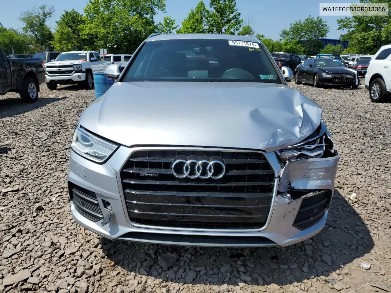 2016 Audi Q3 Premium Plus VIN: WA1EFCFS8GR013366 Lot: 59171574