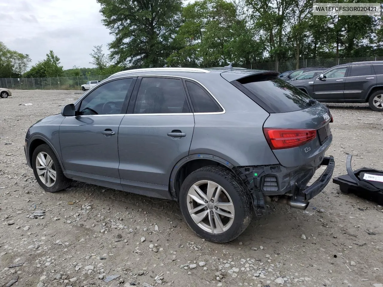 2016 Audi Q3 Premium Plus VIN: WA1EFCFS3GR020421 Lot: 60860904