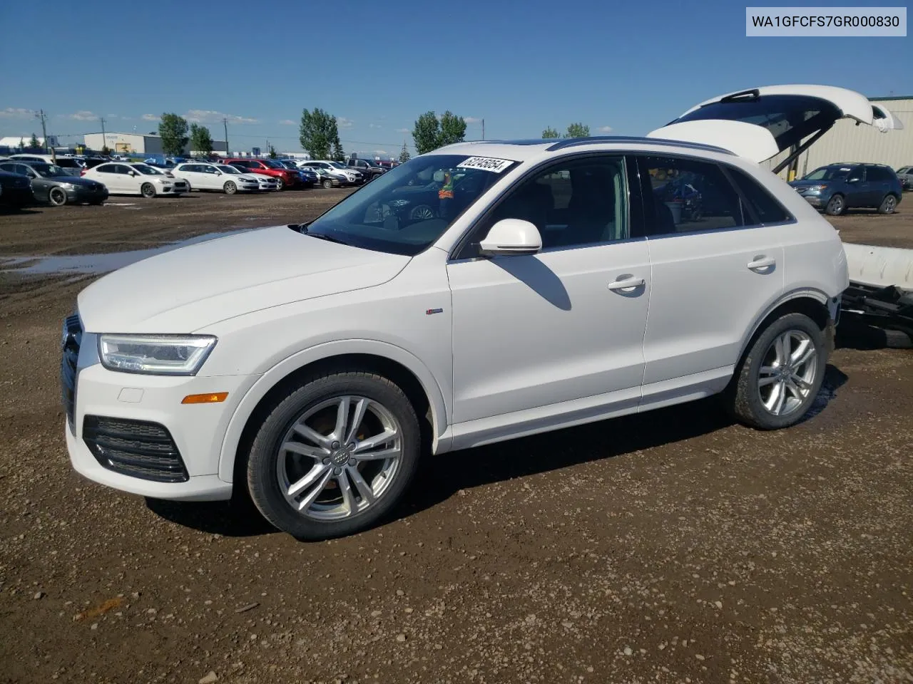 2016 Audi Q3 Prestige VIN: WA1GFCFS7GR000830 Lot: 62245054