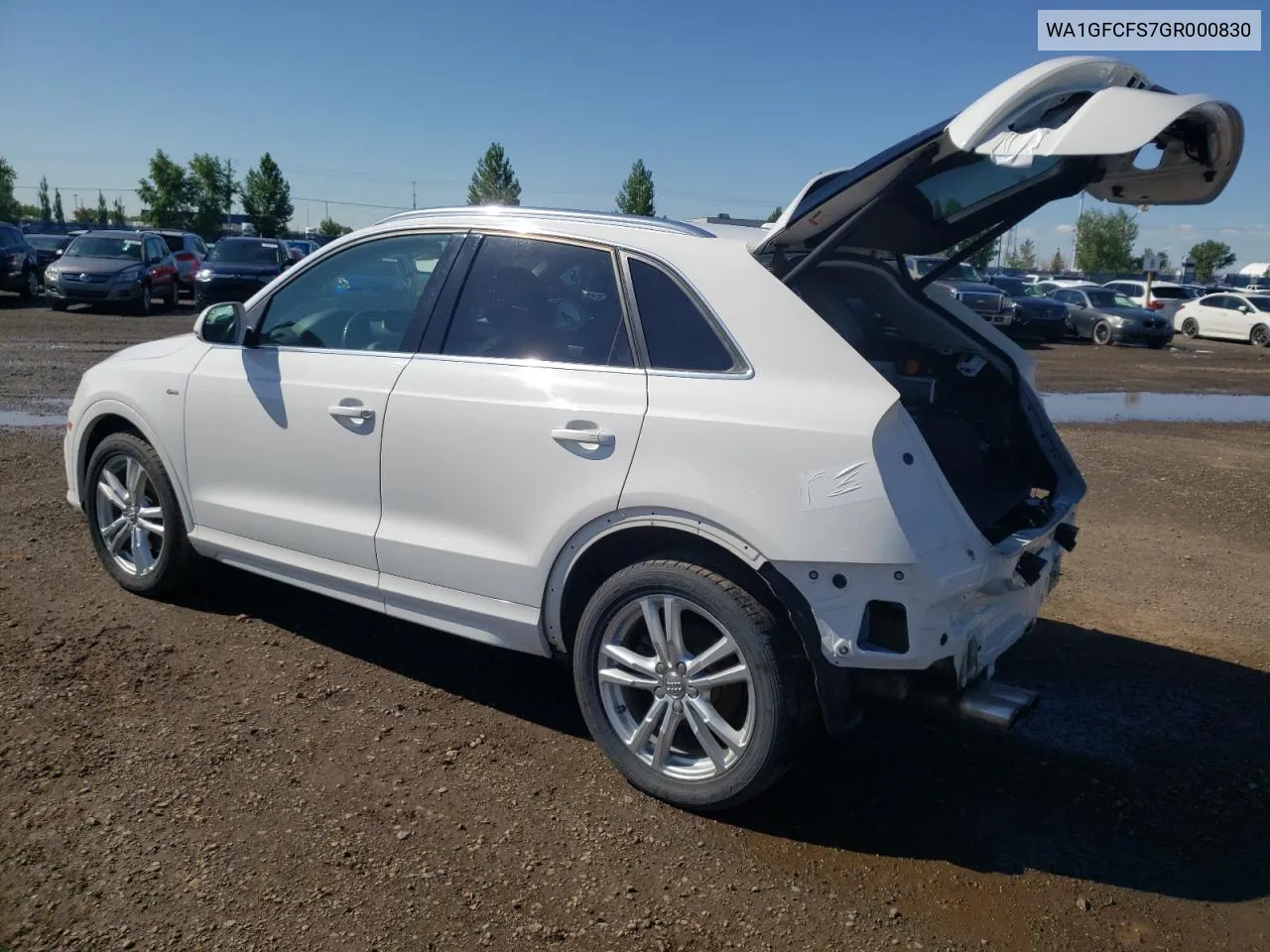 2016 Audi Q3 Prestige VIN: WA1GFCFS7GR000830 Lot: 62245054