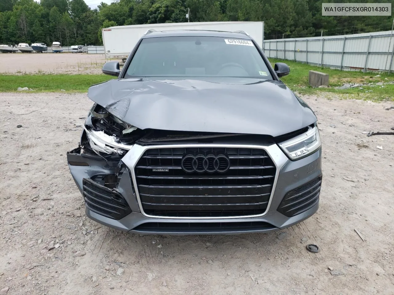 2016 Audi Q3 Prestige VIN: WA1GFCFSXGR014303 Lot: 62916604