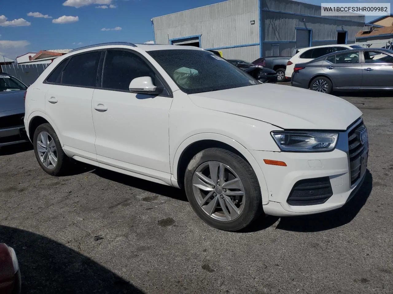 2017 Audi Q3 Premium VIN: WA1BCCFS3HR009982 Lot: 60733424