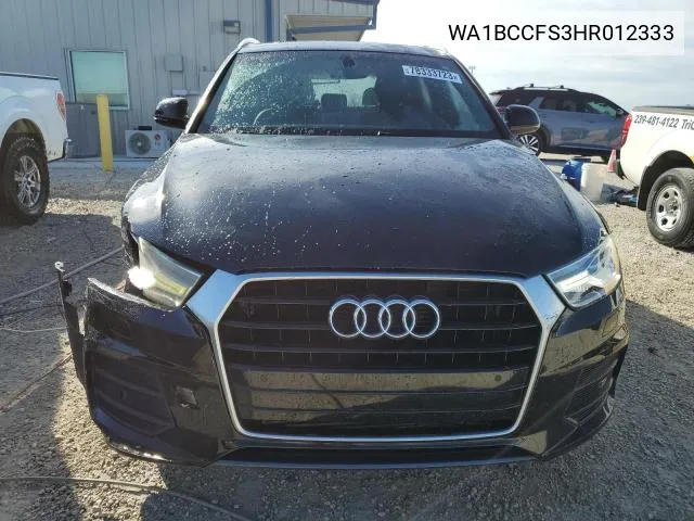 2017 Audi Q3 Premium VIN: WA1BCCFS3HR012333 Lot: 60780044