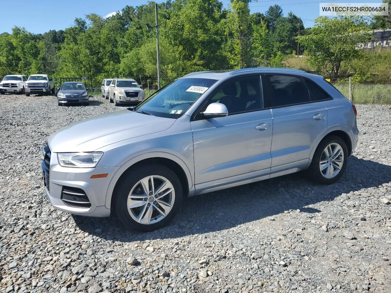 2017 Audi Q3 Premium VIN: WA1ECCFS2HR006634 Lot: 62689804