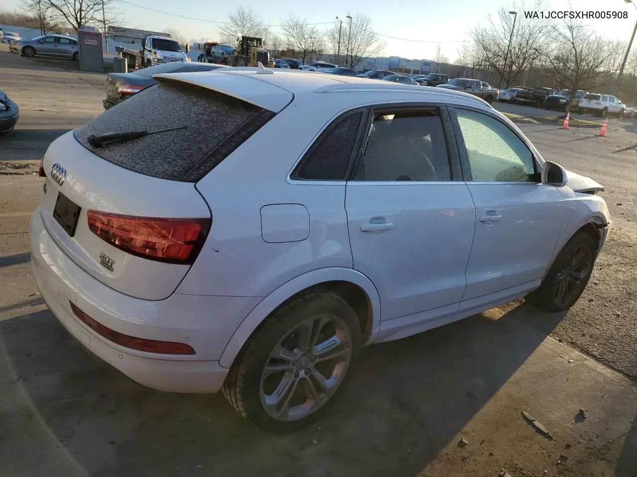 2017 Audi Q3 Premium Plus VIN: WA1JCCFSXHR005908 Lot: 83792114
