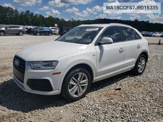 2018 Audi Q3 Premium VIN: WA1BCCFS7JR018335 Lot: 56917334