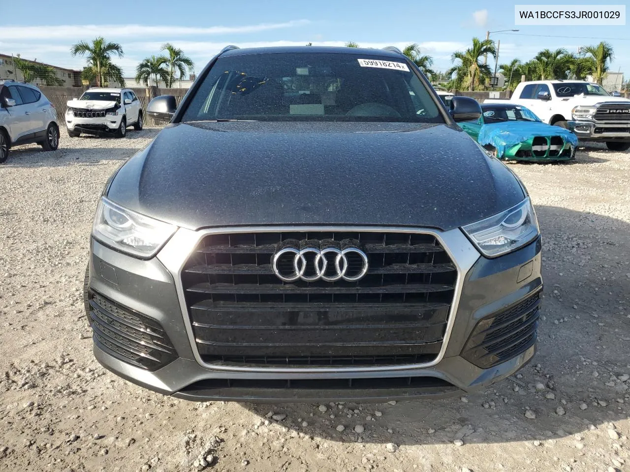 2018 Audi Q3 Premium VIN: WA1BCCFS3JR001029 Lot: 59918214