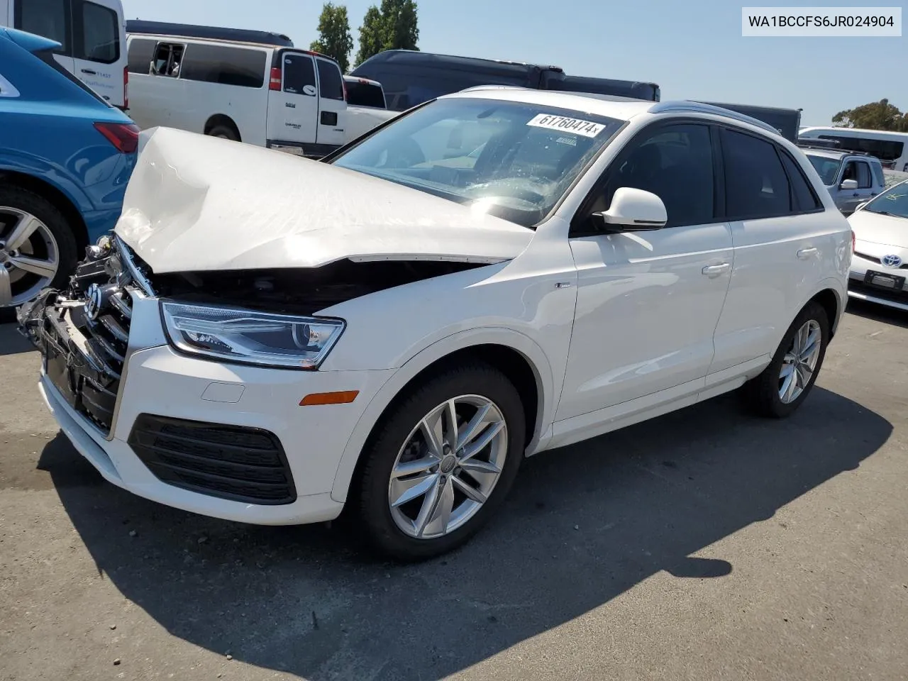 2018 Audi Q3 Premium VIN: WA1BCCFS6JR024904 Lot: 61760474