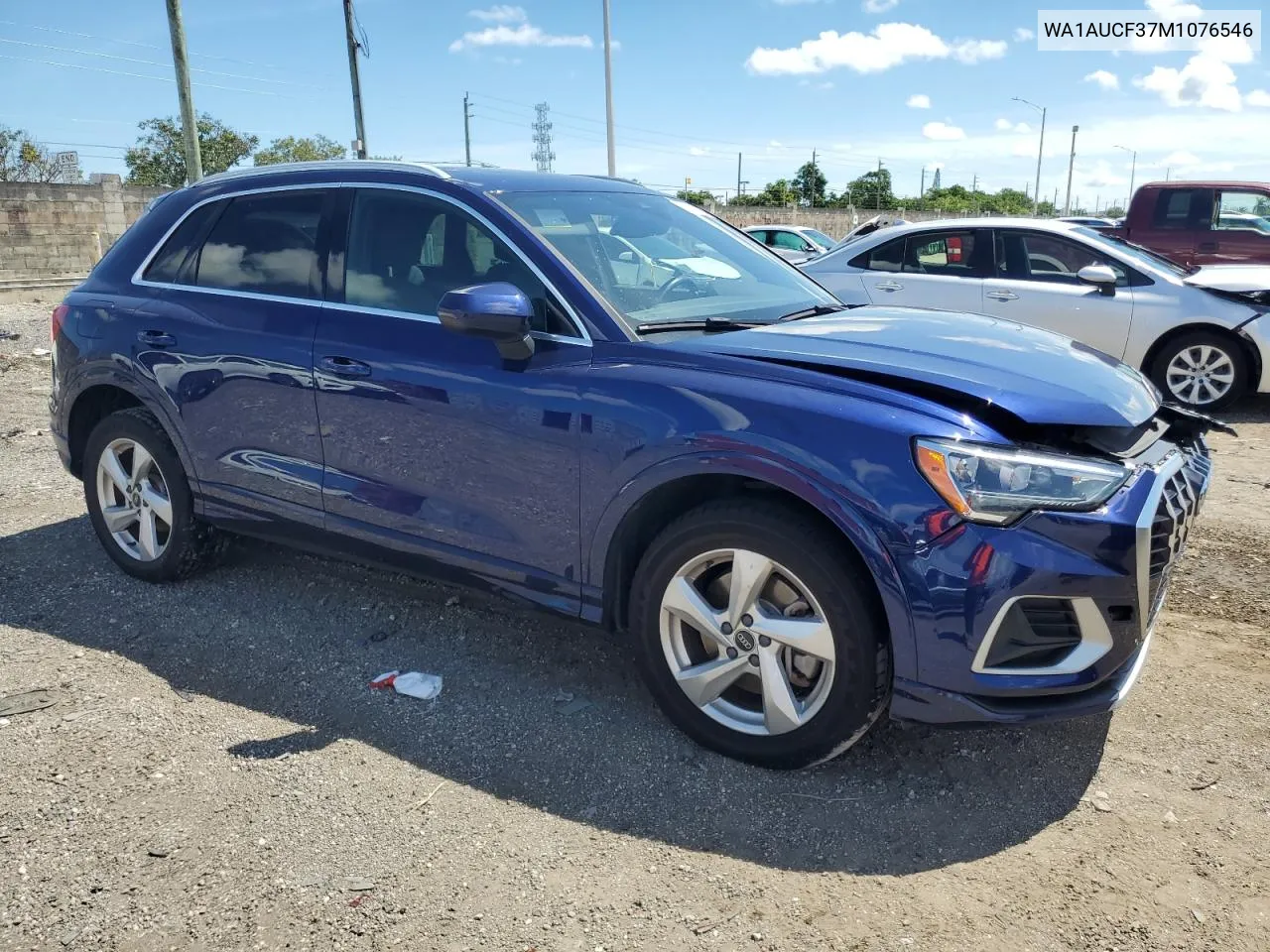 WA1AUCF37M1076546 2021 Audi Q3 Premium 40