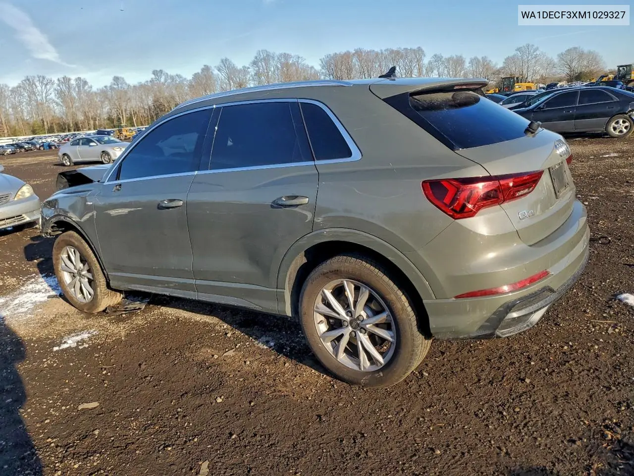 WA1DECF3XM1029327 2021 Audi Q3 Premium S Line 45