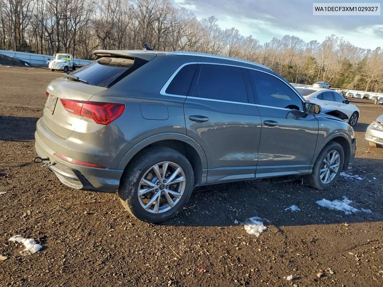WA1DECF3XM1029327 2021 Audi Q3 Premium S Line 45