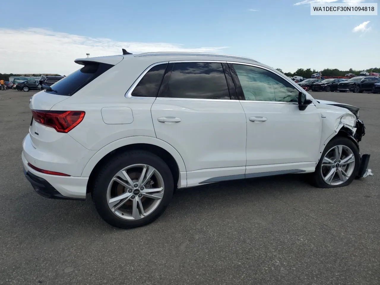 2022 Audi Q3 Premium S Line 45 VIN: WA1DECF30N1094818 Lot: 57214844