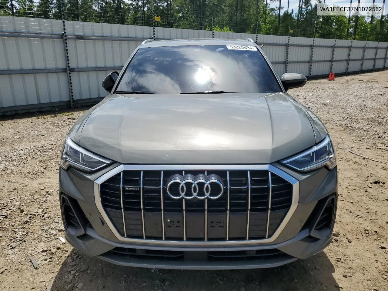 2022 Audi Q3 Premium Plus S Line 45 VIN: WA1EECF37N1072562 Lot: 59226694