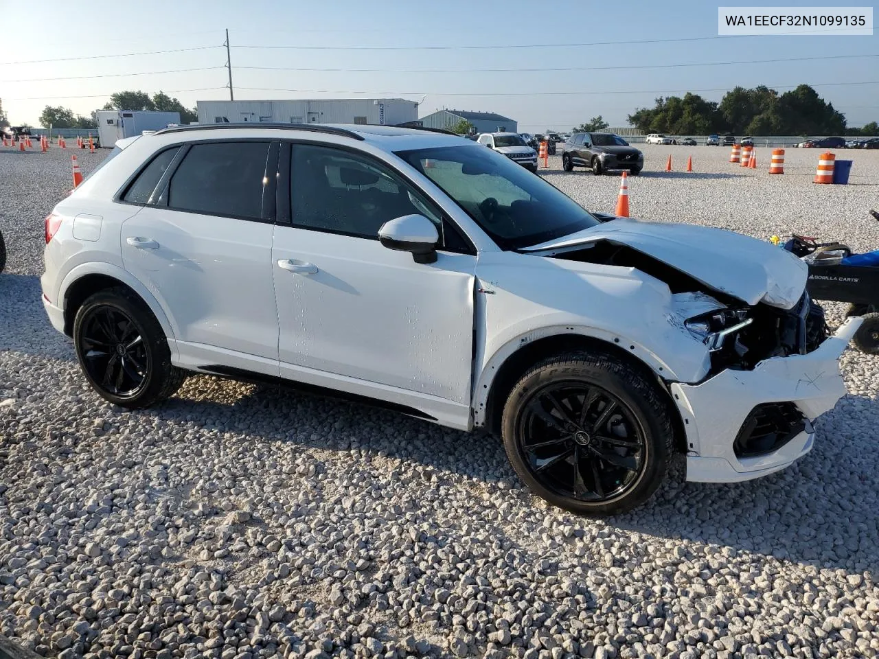 2022 Audi Q3 Premium Plus S Line 45 VIN: WA1EECF32N1099135 Lot: 60220474