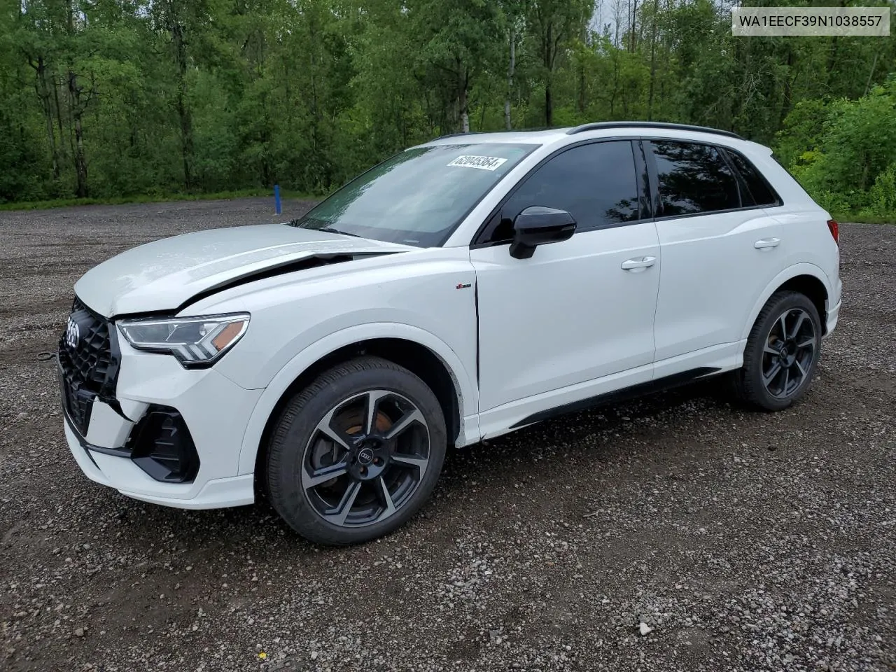 2022 Audi Q3 Premium Plus S Line 45 VIN: WA1EECF39N1038557 Lot: 62045364