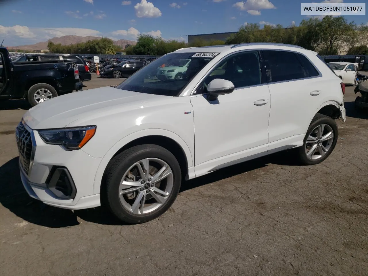 2022 Audi Q3 Premium S Line 45 VIN: WA1DECF30N1051077 Lot: 68765574