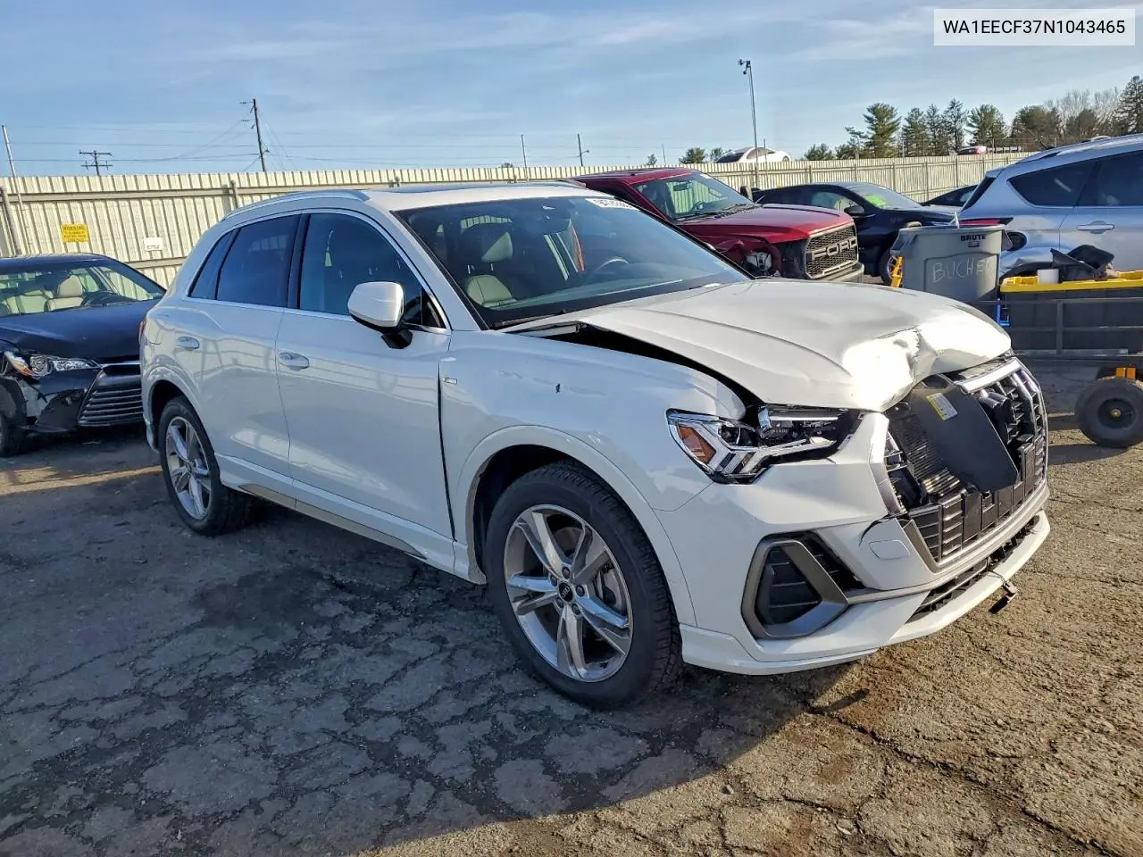 WA1EECF37N1043465 2022 Audi Q3 Premium Plus S Line 45