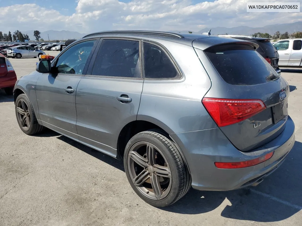 2012 Audi Q5 Premium Plus VIN: WA1DKAFP8CA070652 Lot: 54647694