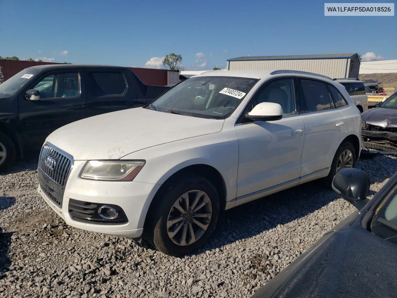 2013 Audi Q5 Premium Plus VIN: WA1LFAFP5DA018526 Lot: 72403724