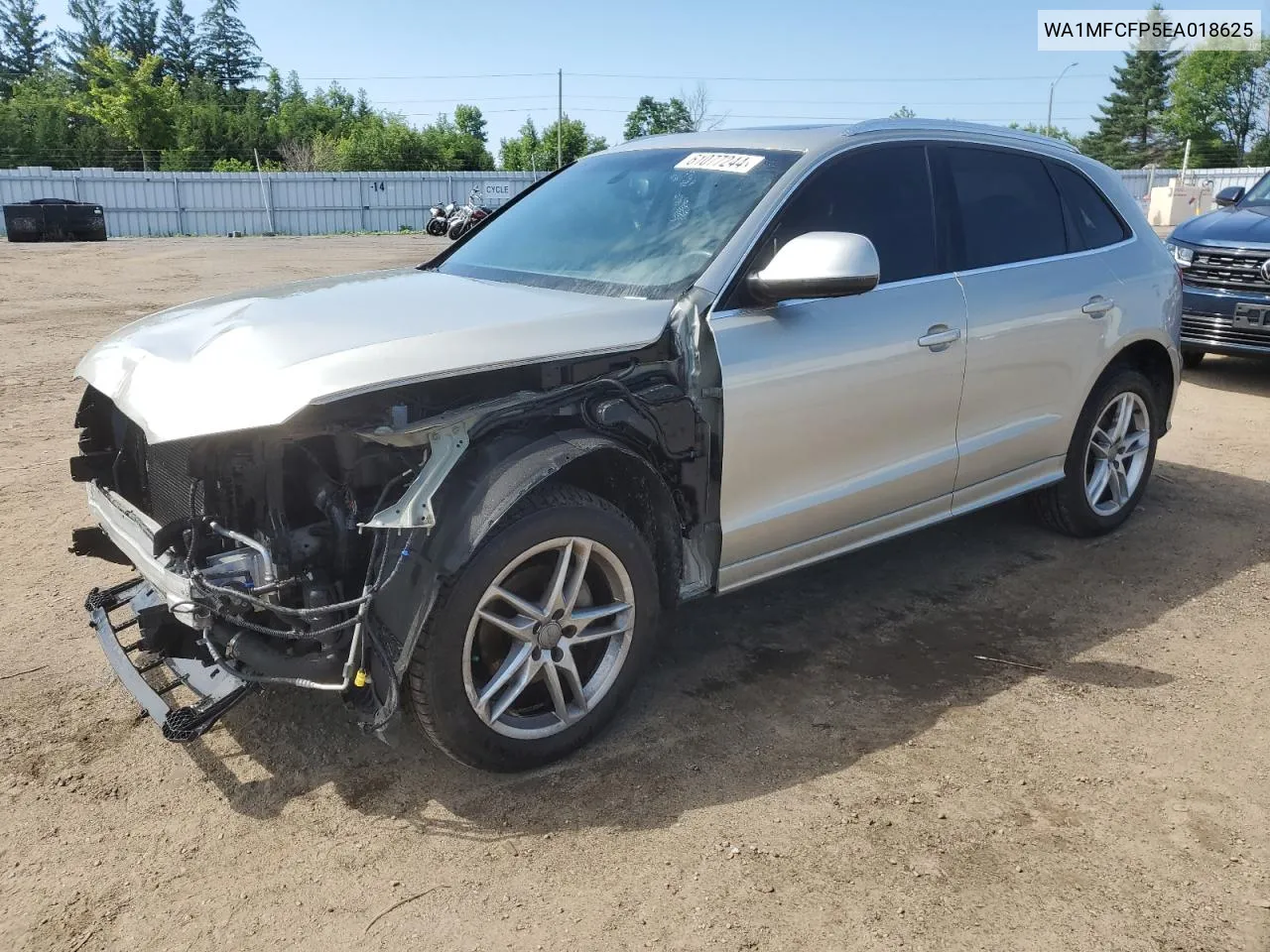 2014 Audi Q5 Progressiv VIN: WA1MFCFP5EA018625 Lot: 61077244