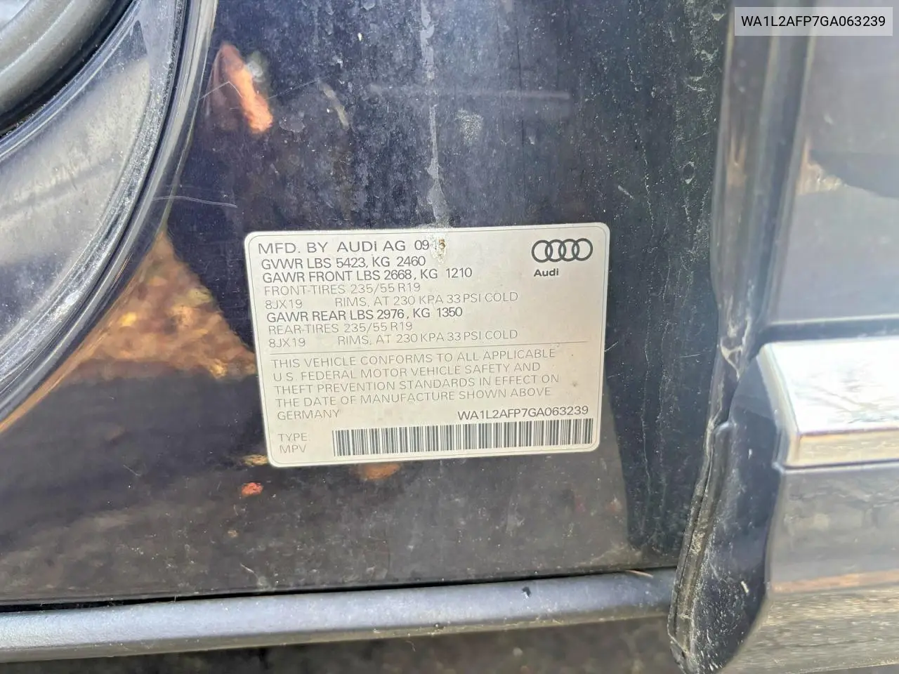 WA1L2AFP7GA063239 2016 Audi Q5 Premium Plus