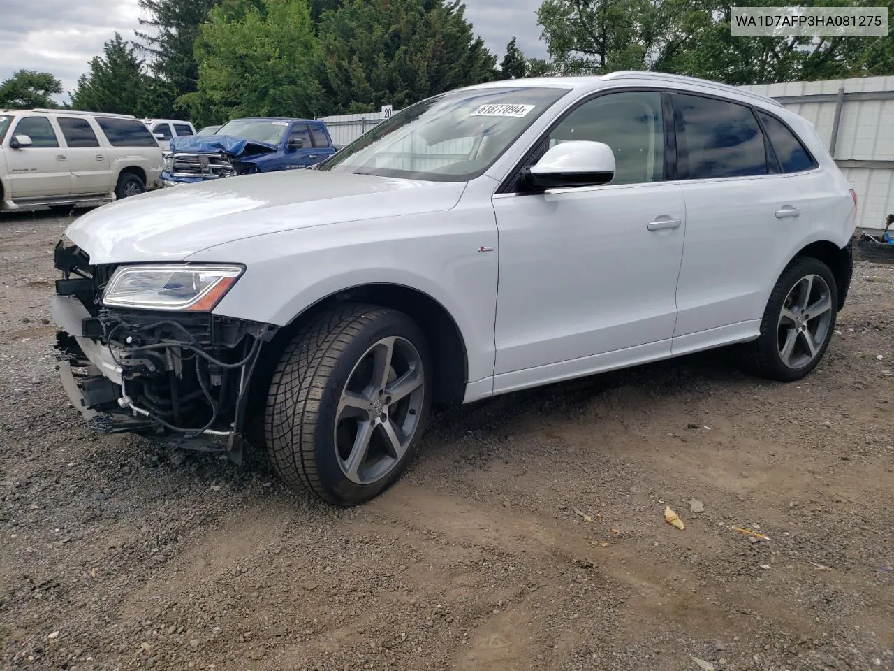 2017 Audi Q5 Premium Plus S-Line VIN: WA1D7AFP3HA081275 Lot: 61877094