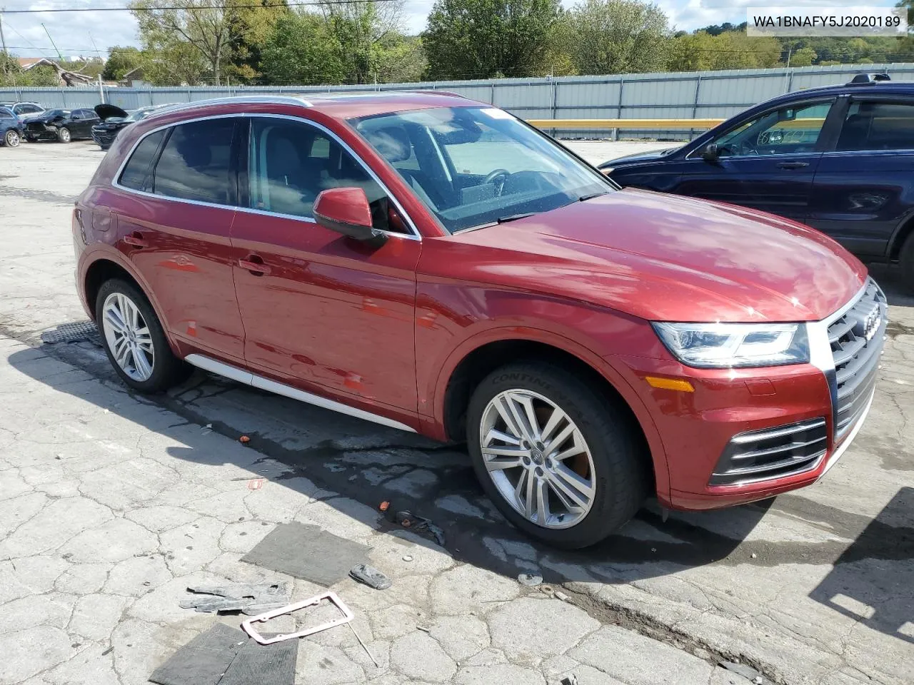 2018 Audi Q5 Premium Plus VIN: WA1BNAFY5J2020189 Lot: 72221434