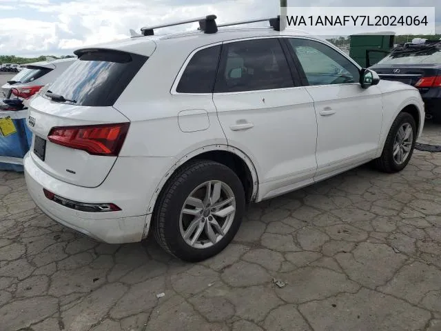 2020 Audi Q5 Premium VIN: WA1ANAFY7L2024064 Lot: 61399634