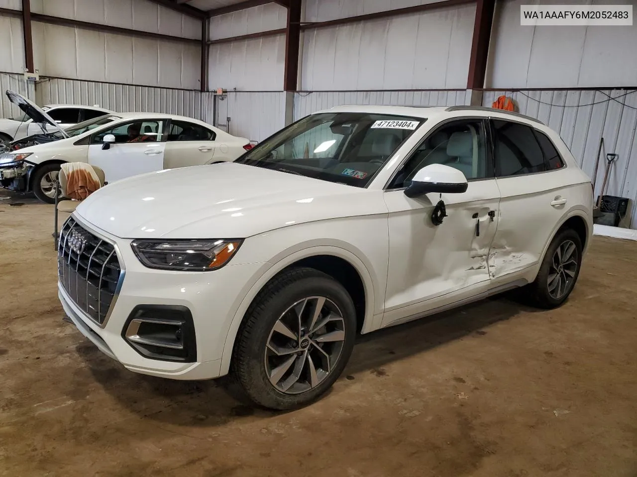 2021 Audi Q5 Premium VIN: WA1AAAFY6M2052483 Lot: 47123404