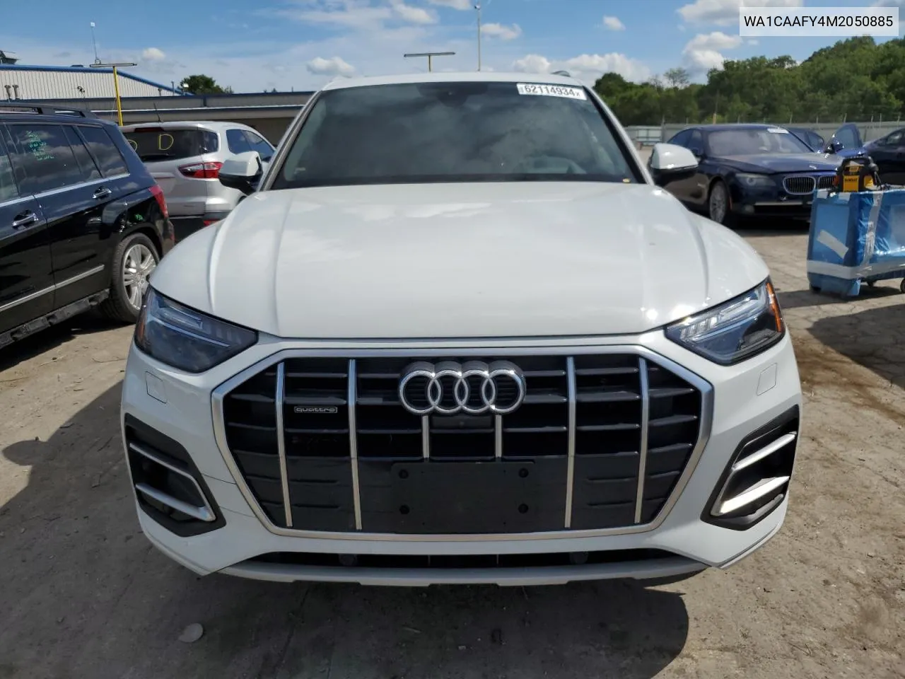 2021 Audi Q5 Prestige VIN: WA1CAAFY4M2050885 Lot: 62114934