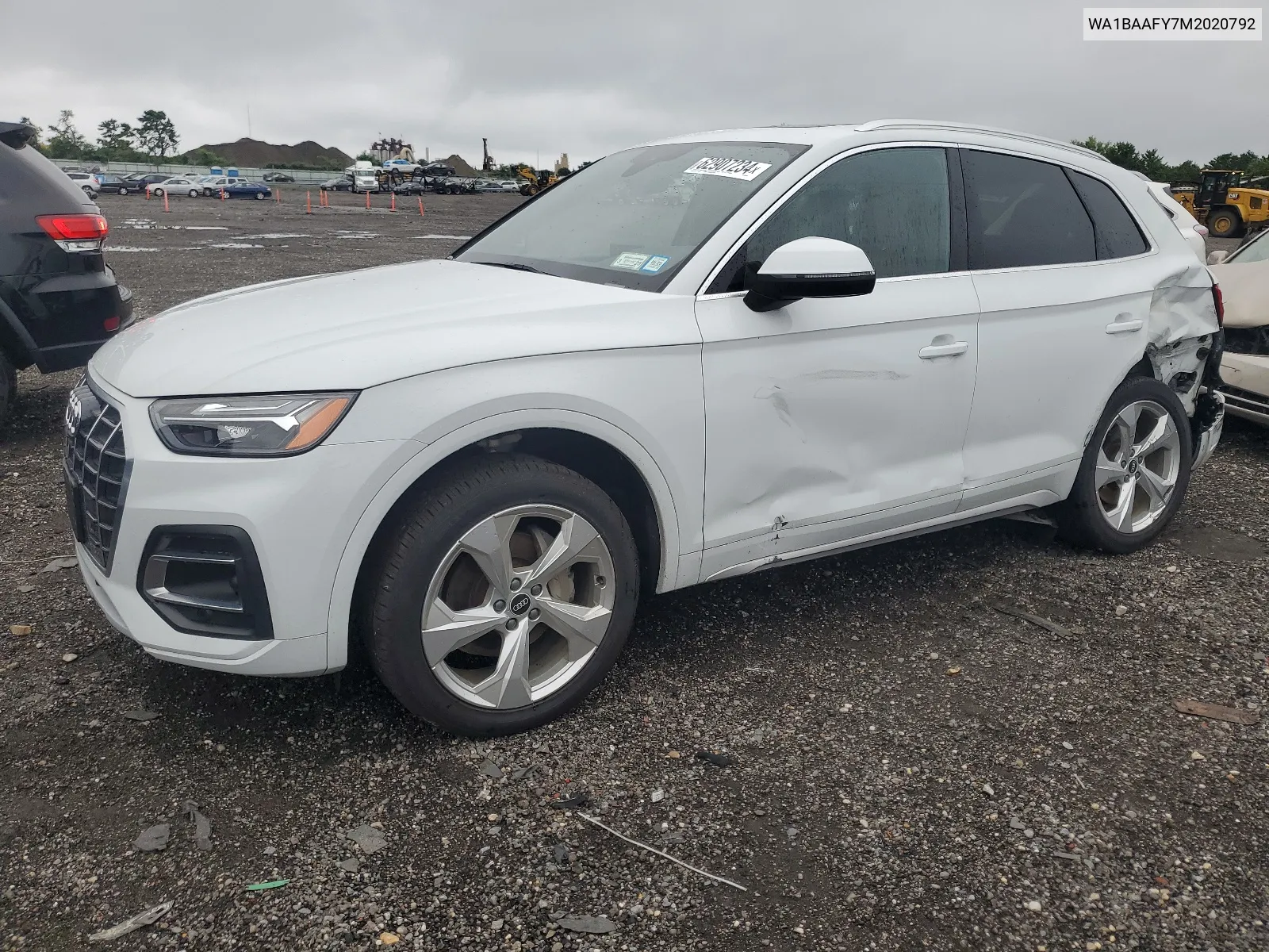 2021 Audi Q5 Premium Plus VIN: WA1BAAFY7M2020792 Lot: 62907234