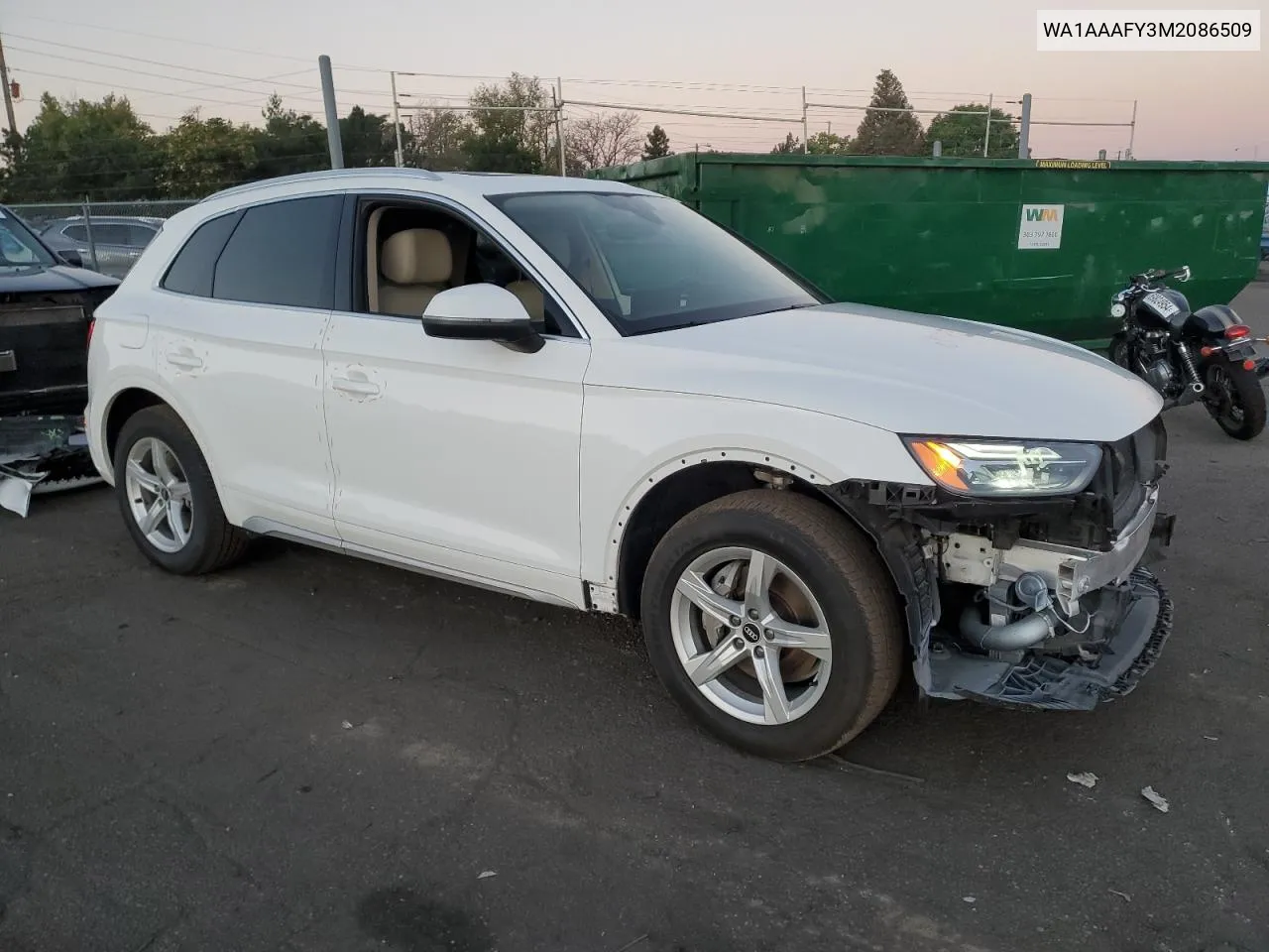 2021 Audi Q5 Premium VIN: WA1AAAFY3M2086509 Lot: 69625254