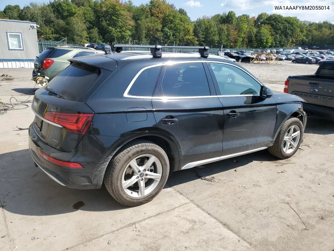 2021 Audi Q5 Premium VIN: WA1AAAFY8M2055014 Lot: 72394044