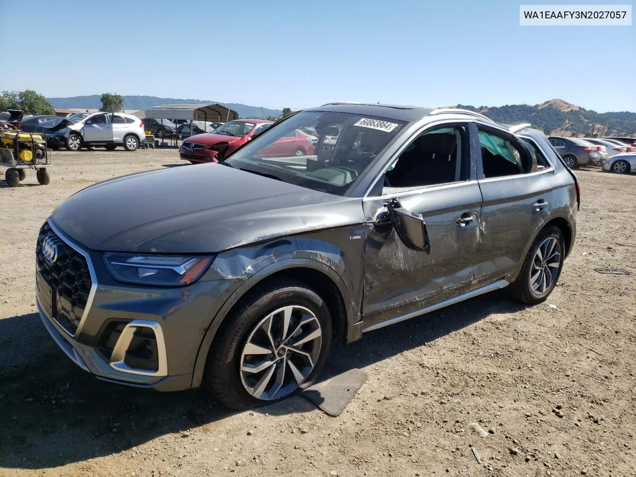 2022 Audi Q5 Premium Plus 45 VIN: WA1EAAFY3N2027057 Lot: 60863864