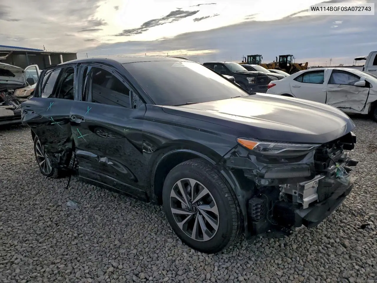 2025 Audi Q6 E-Tron Premium VIN: WA114BGF0SA072743 Lot: 96209955