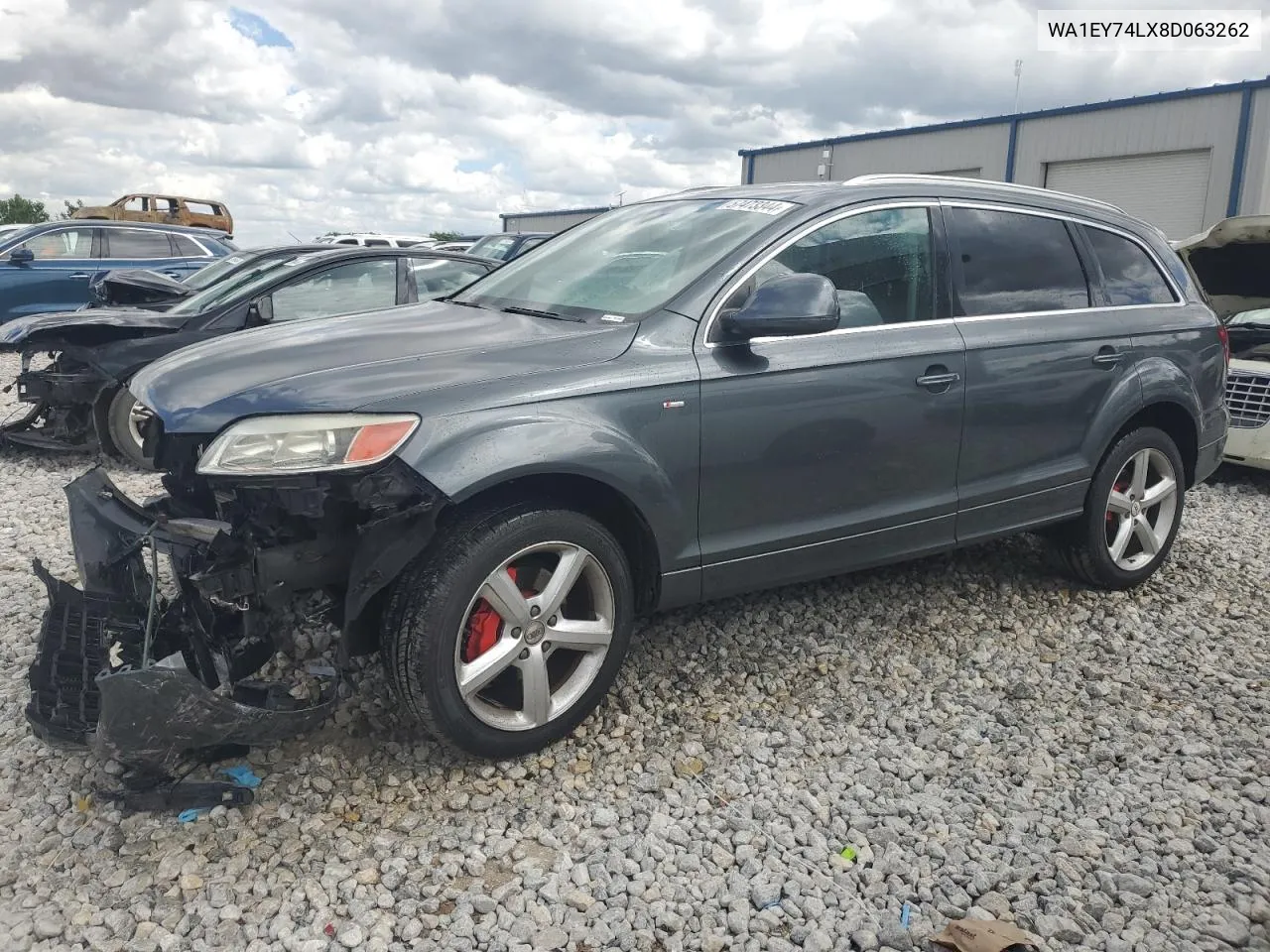 2008 Audi Q7 3.6 Quattro Premium S-Line VIN: WA1EY74LX8D063262 Lot: 57473344