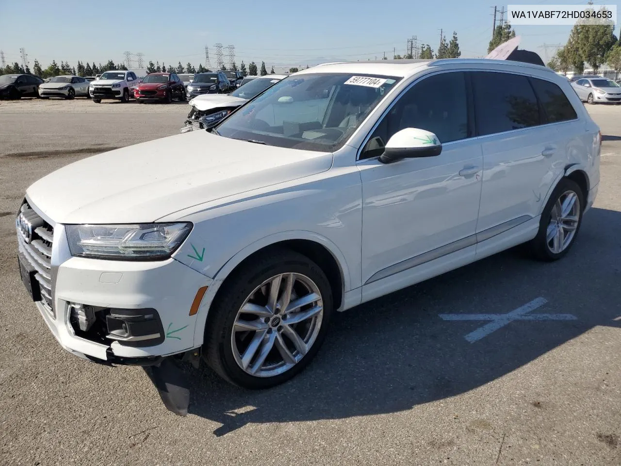 2017 Audi Q7 Prestige VIN: WA1VABF72HD034653 Lot: 59777104