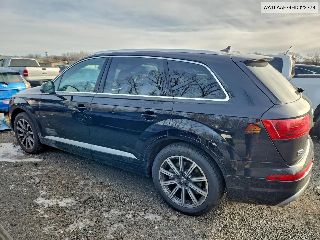 WA1LAAF74HD022778 2017 Audi Q7 Premium Plus