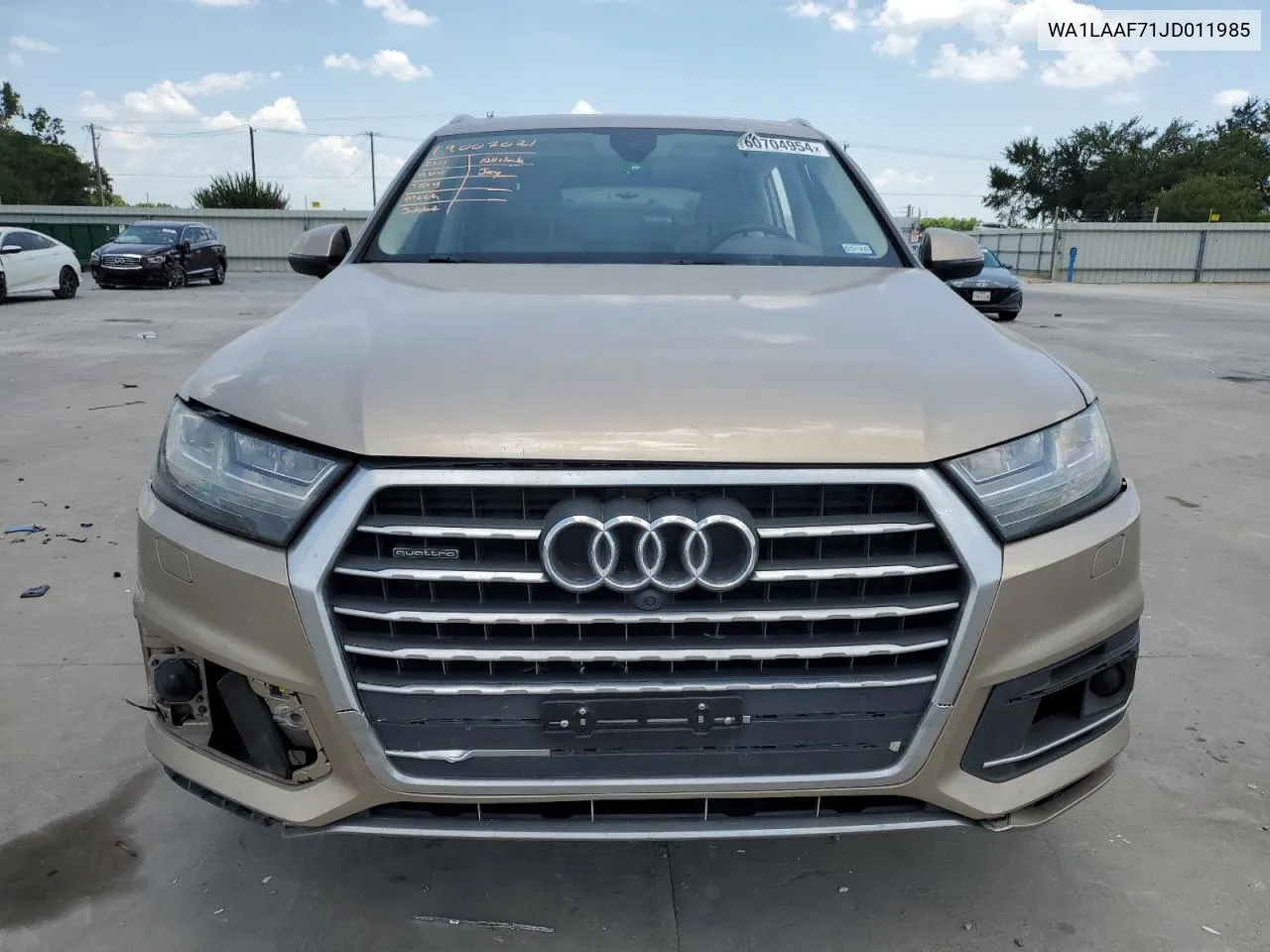 2018 Audi Q7 Premium Plus VIN: WA1LAAF71JD011985 Lot: 60704954