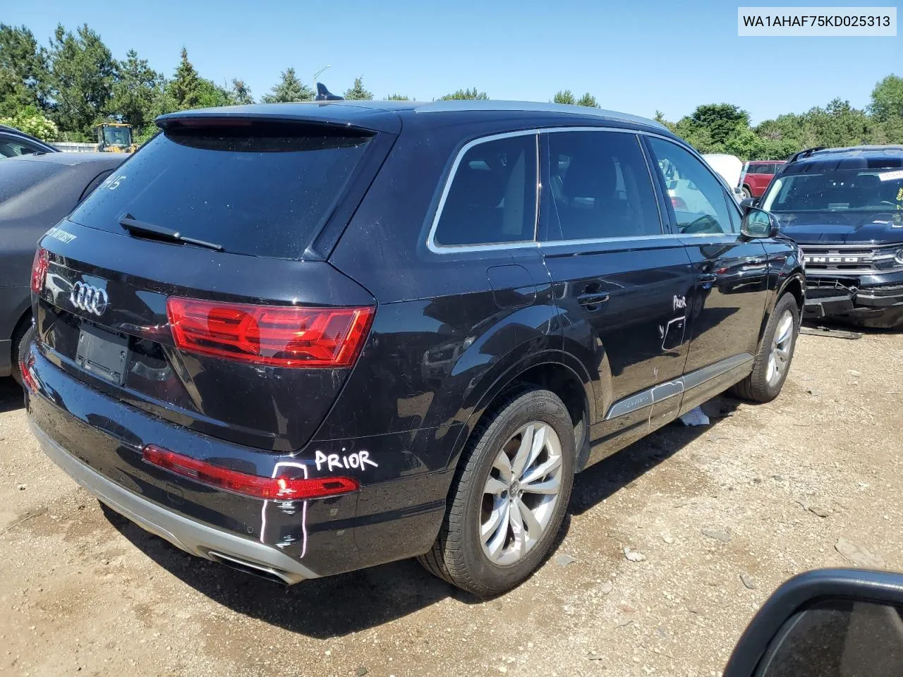 2019 Audi Q7 Premium VIN: WA1AHAF75KD025313 Lot: 58101244