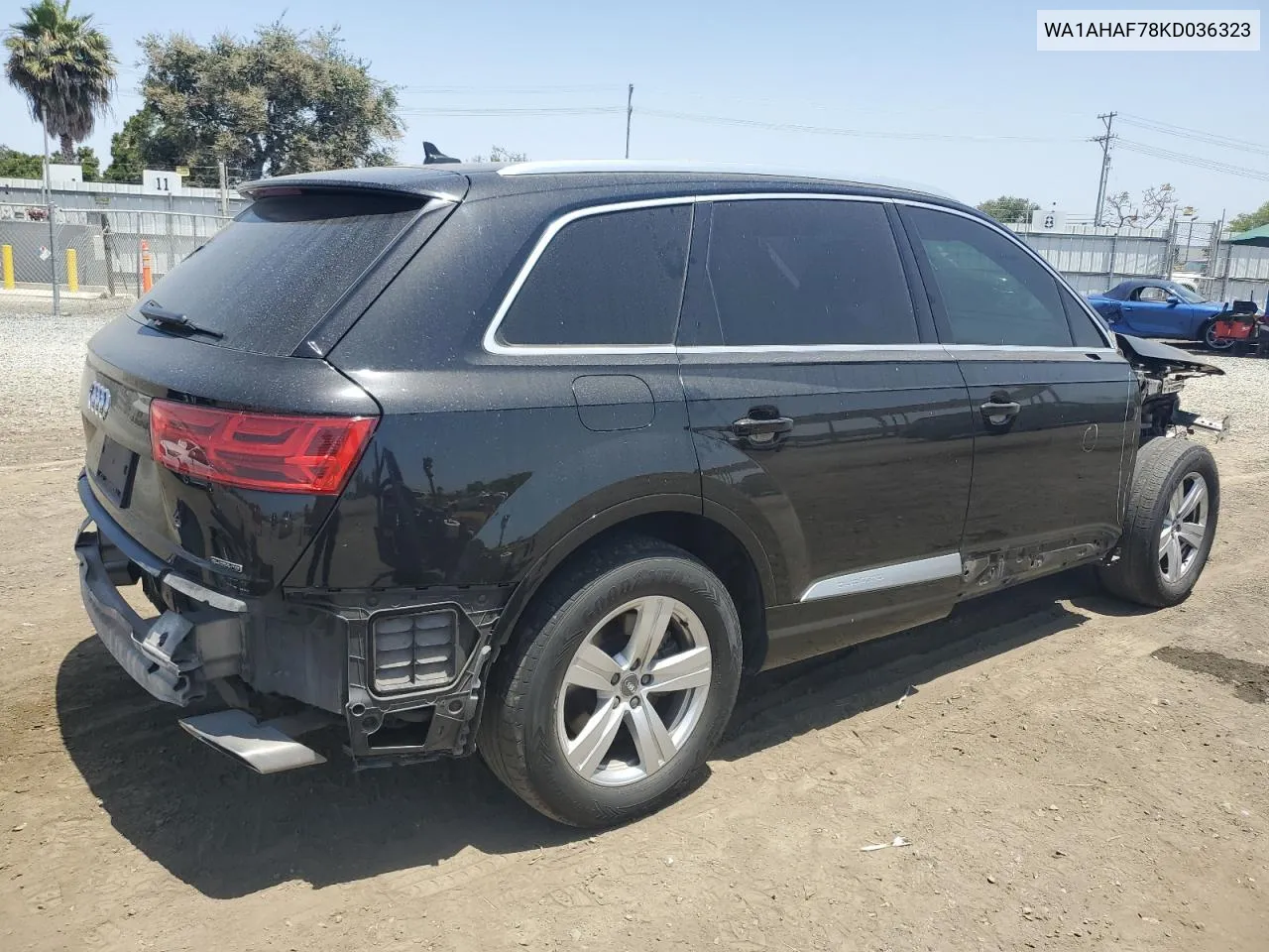 2019 Audi Q7 Premium VIN: WA1AHAF78KD036323 Lot: 59371794