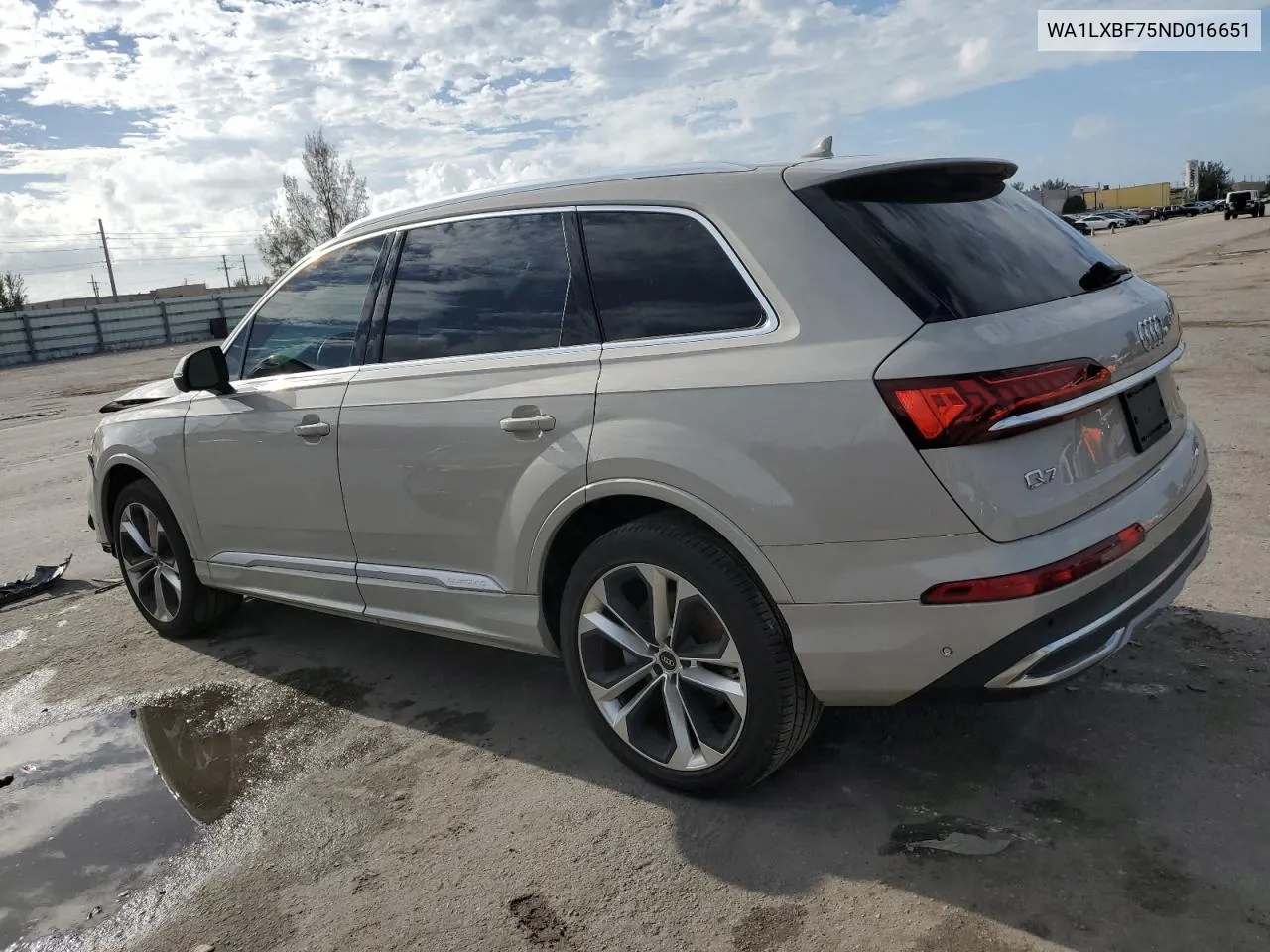 WA1LXBF75ND016651 2022 Audi Q7 Premium Plus