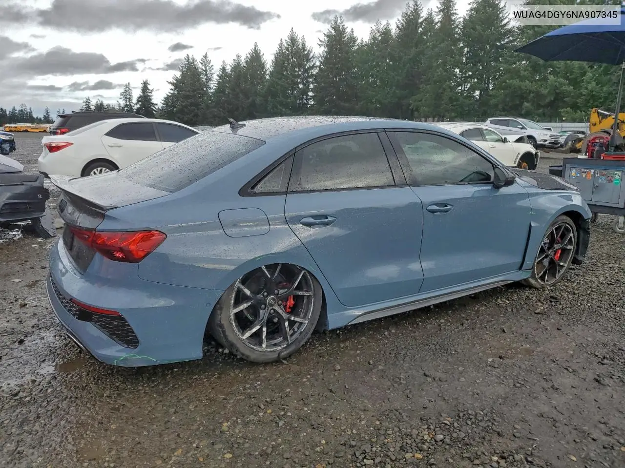 WUAG4DGY6NA907345 2022 Audi Rs3