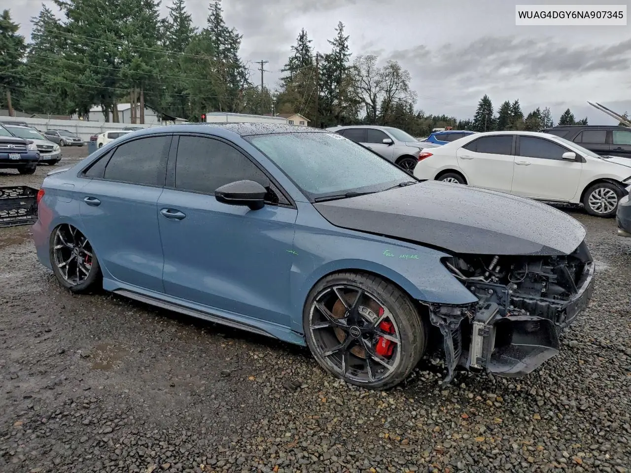 WUAG4DGY6NA907345 2022 Audi Rs3